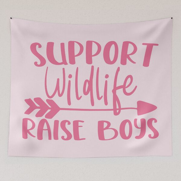 Item preview, support wildlife - raise boys - pink designed and sold by Kinisis.