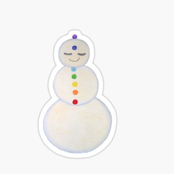 Chakra Snowman Sticker