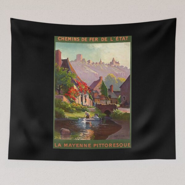Aperçu de l'œuvre retro classic ETAT La Mayenne Pittoresque poster créée et vendue par CorasPosters.
