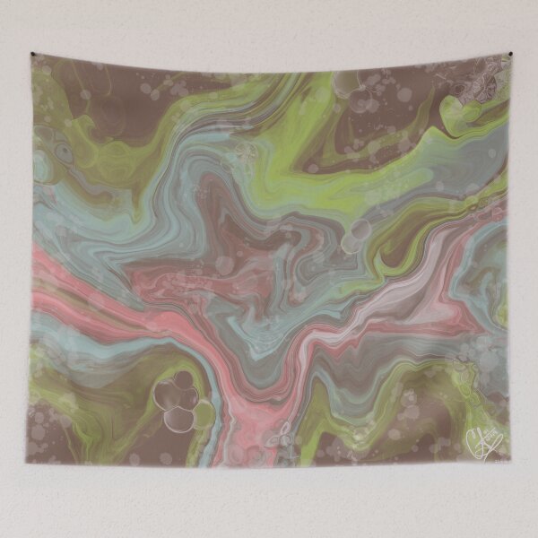 Item preview, Blooming, digital fluid pour with cells designed and sold by MayGreenAbgrall.