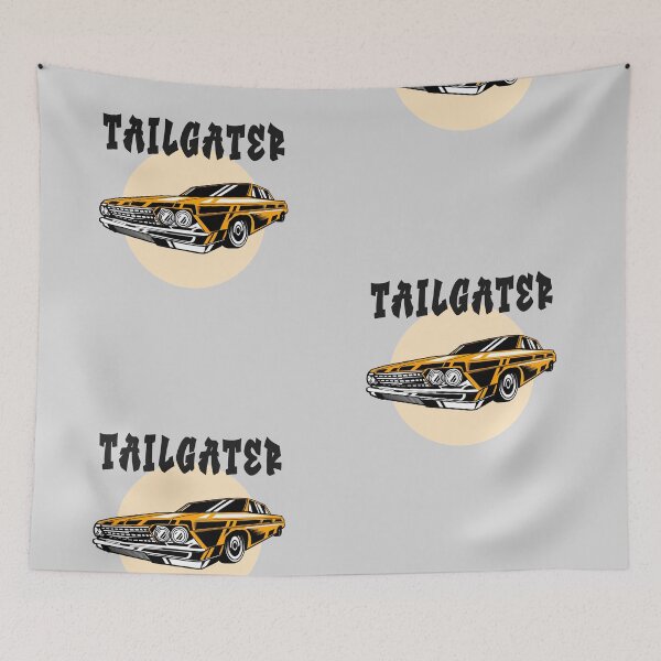 Item preview, Tailgater Orange Cartoon Lowrider Hot Rod designed and sold by Mustard Prophet.