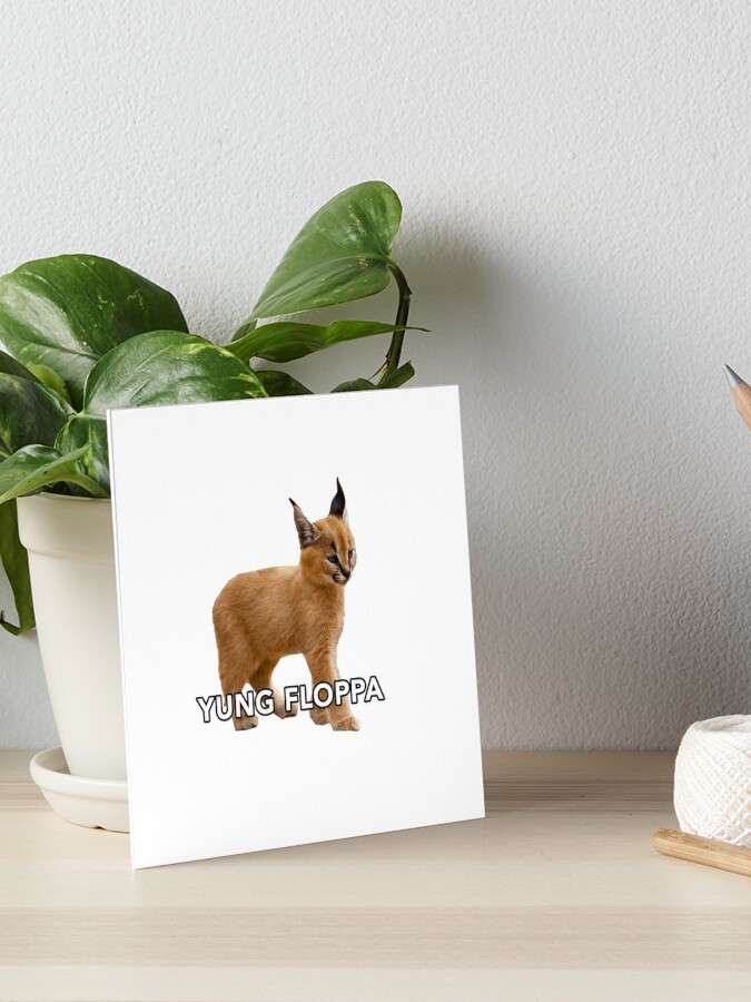 Baby Floppa meme Big floppa caracal Poster for Sale by giftycat