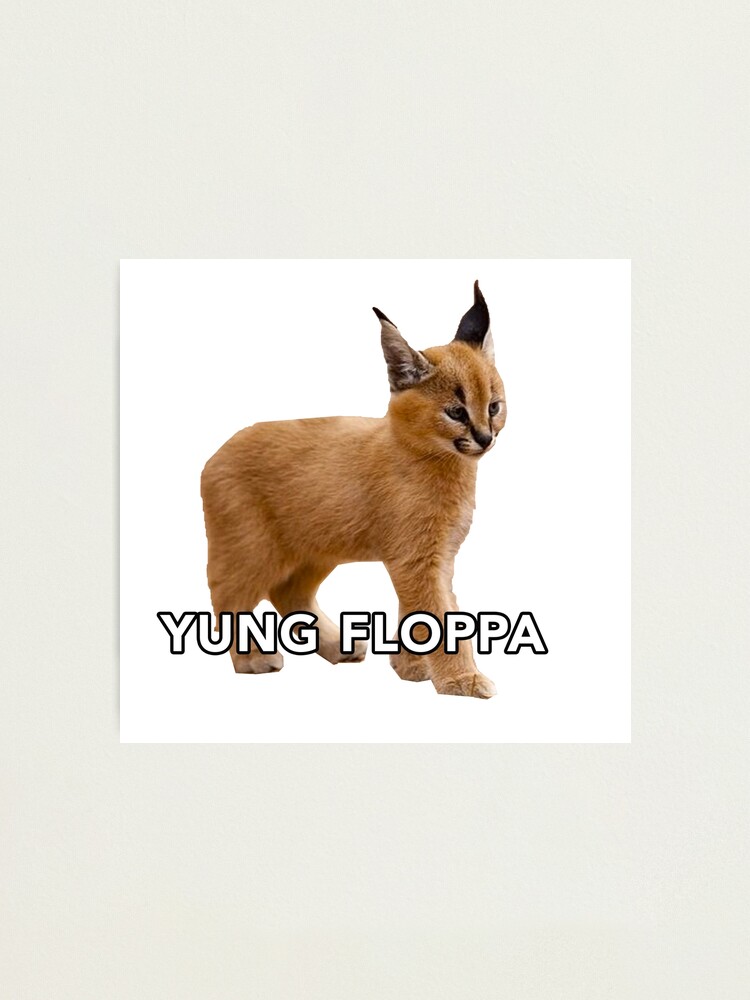 Baby Floppa meme Big floppa caracal Poster for Sale by giftycat