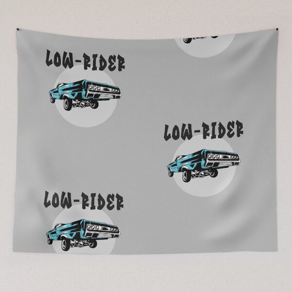 Item preview, Low Rider Blue Cartoon Lowrider Hot Rod designed and sold by Mustard Prophet.
