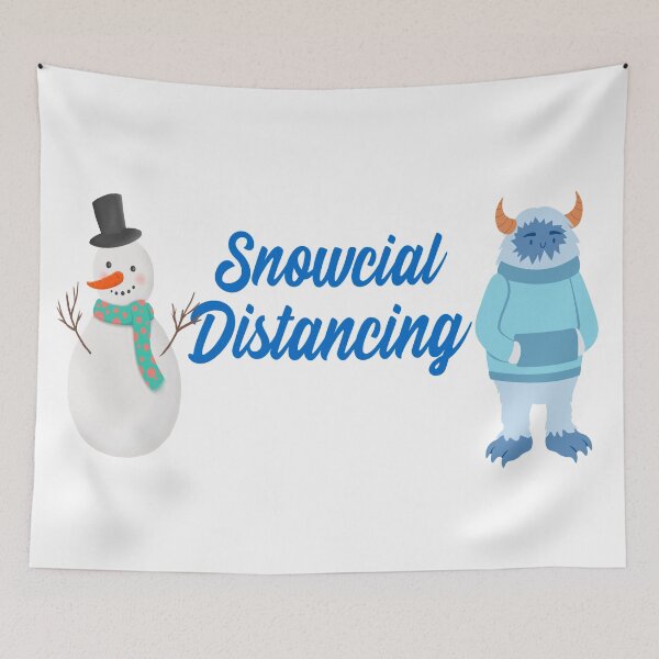 Item preview, Funny Snowcial Distancing designed and sold by Xrizen  Designs.