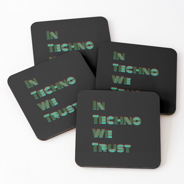 Item preview, In Techno We Trust (Blue Silver Mono) designed and sold by charqui.