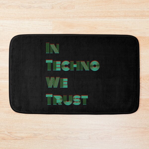 Item preview, In Techno We Trust (Blue Silver Mono) designed and sold by charqui.