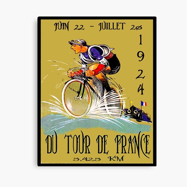 Impresión de carrera ciclista vintage "TOUR DE FRANCE" Lienzo