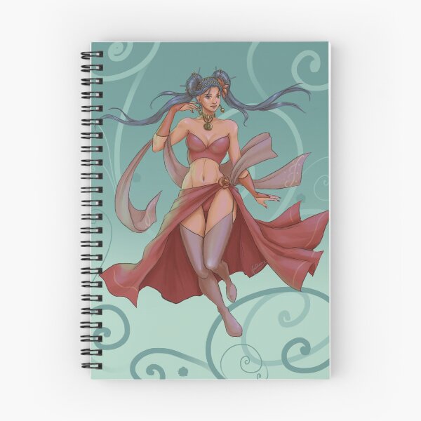 Item preview, Oriental style fantasy pinup - green background designed and sold by hoshimem.