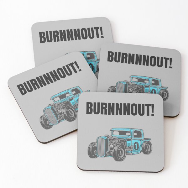 Item preview, Burnout Blue Cartoon Hot Rod designed and sold by Mustard Prophet.