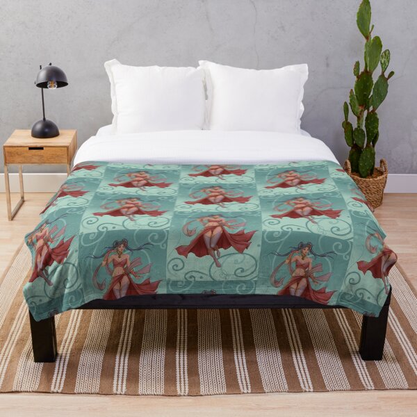 Item preview, Oriental style fantasy pinup - green background designed and sold by hoshimem.
