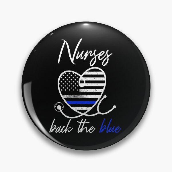 Item preview, Womens Nurses Back the Blue Thin Blue Line American Flag Shirt designed and sold by Kamnna.