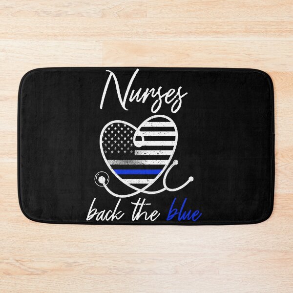 Item preview, Womens Nurses Back the Blue Thin Blue Line American Flag Shirt designed and sold by Kamnna.