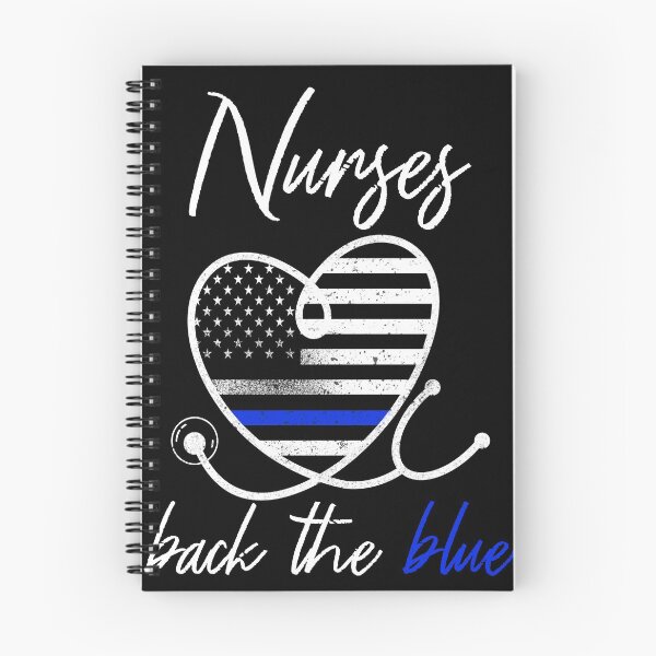 Item preview, Womens Nurses Back the Blue Thin Blue Line American Flag Shirt designed and sold by Kamnna.