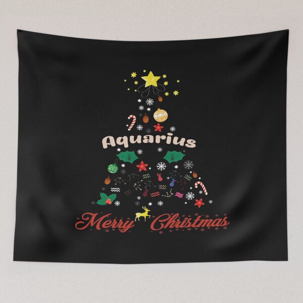 Artikelvorschau, Wassermann Frohe Weihnachten Baum Wassermann Santa Geschenkidee entworfen und verkauft von AstroShop1.