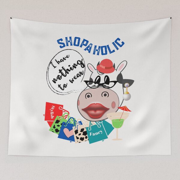 Item preview, Shopaholic cow designed and sold by Eva-Success.