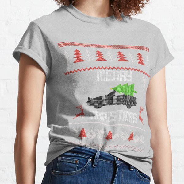 NA Miata MX-5 Red on Green Ugly Christmas Sweater Print Classic T-Shirt