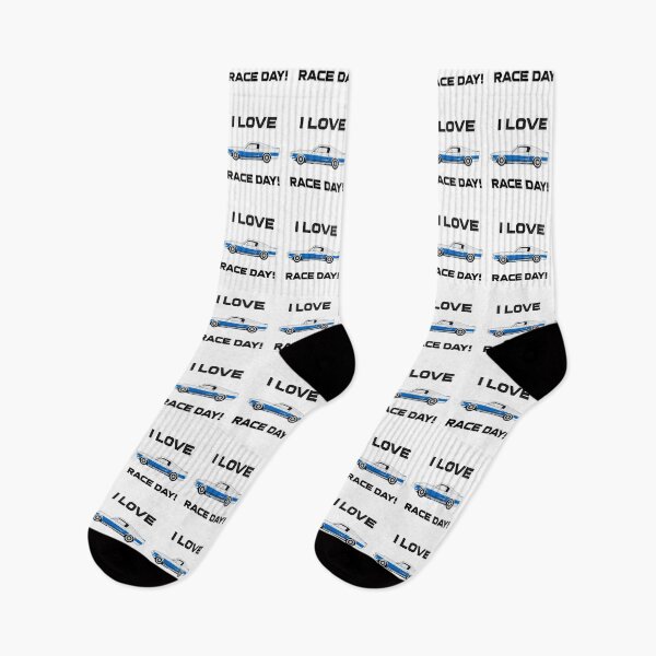 Item preview, I Love Race Day Blue Muscle Car designed and sold by Mustard Prophet.