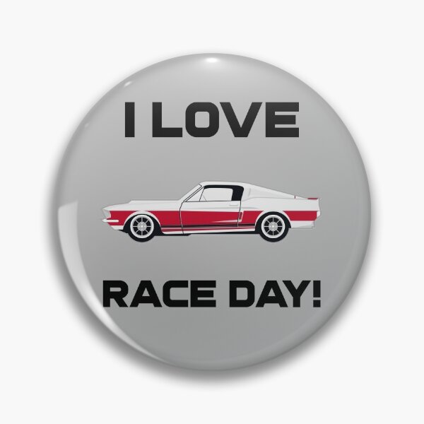 Item preview, I Love Race Day Red Muscle Car designed and sold by Mustard Prophet.