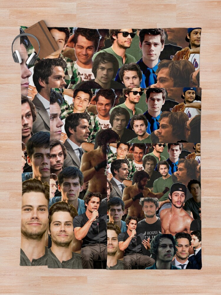 Plaid for Sale avec l'œuvre « Collage de photos Dylan O'Brien » de l'artiste  Jess-16