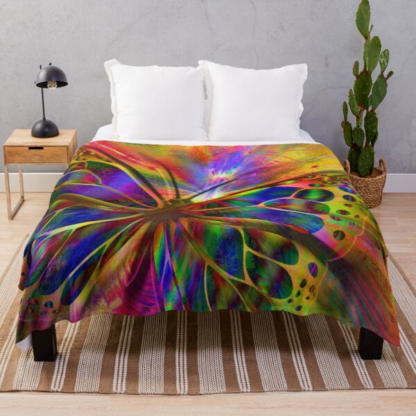 Item preview, Psychedelic Butterfly - Trippy Rainbow Colors designed and sold by WOW TeesAndThings.
