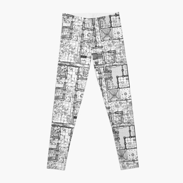 Lineart Map - Horror Hospital Leggings