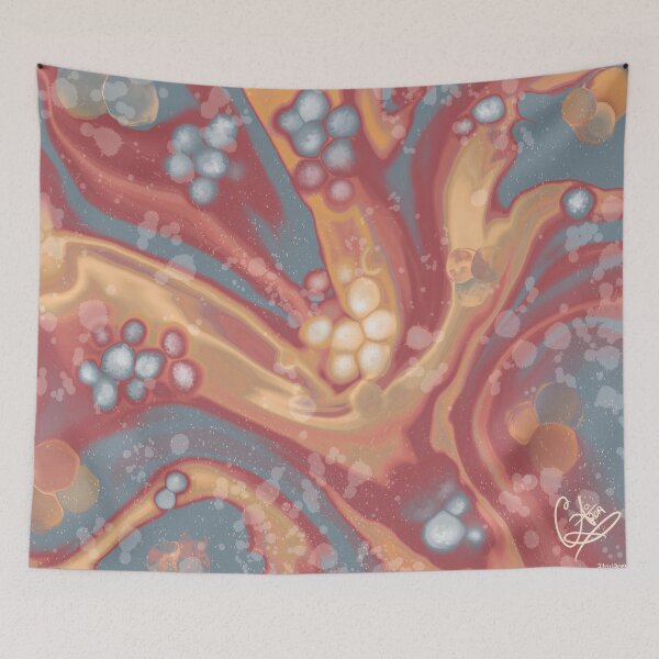 Item preview, Veins, digital fluid pour with cells designed and sold by MayGreenAbgrall.