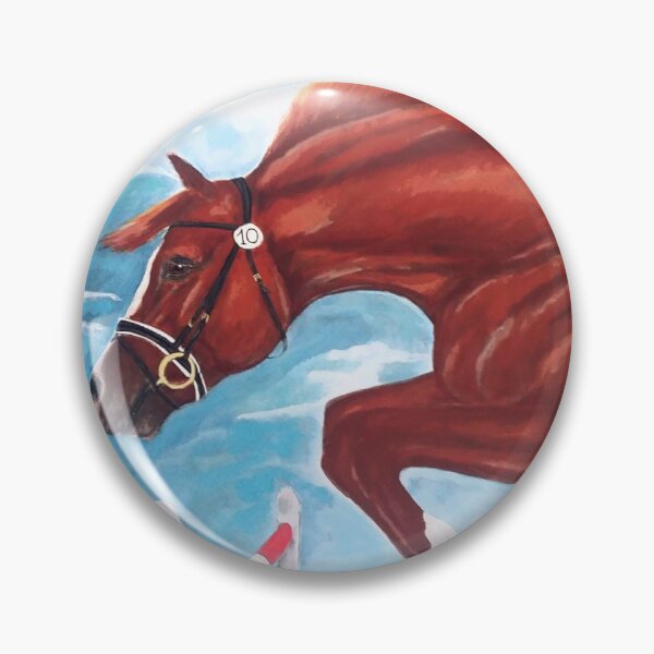 Item preview, Free jumping horse painting designed and sold by horseaddicted.