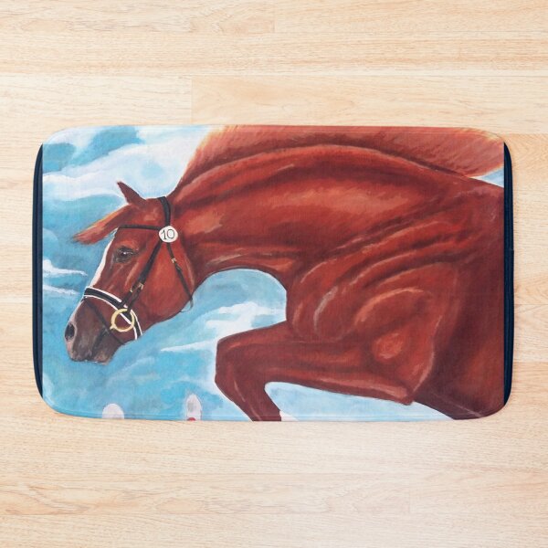 Item preview, Free jumping horse painting designed and sold by horseaddicted.
