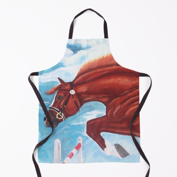 Item preview, Free jumping horse painting designed and sold by horseaddicted.