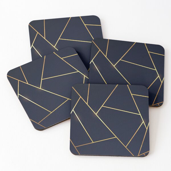 Item preview, Geometric Navy Gold Stone designed and sold by ChaimaaKr.