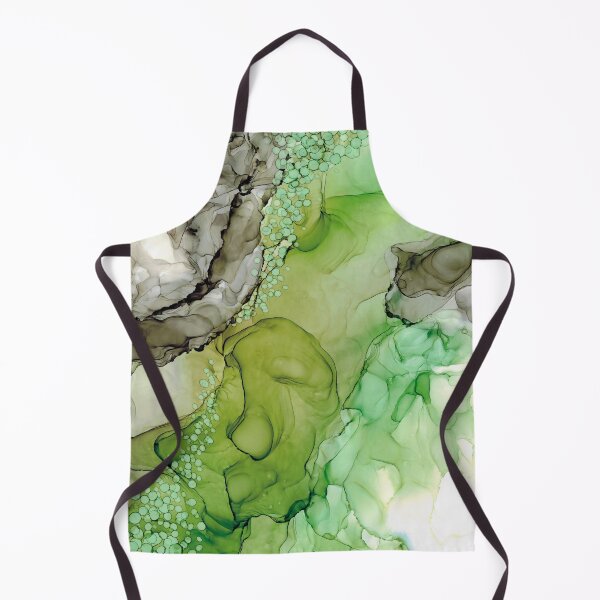 Item preview, Green and Gray Abstract #2: Original Alcohol Ink Painting by Herzart designed and sold by herzart.