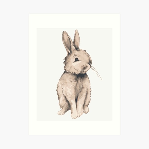 Ruby Rabbit Art Print