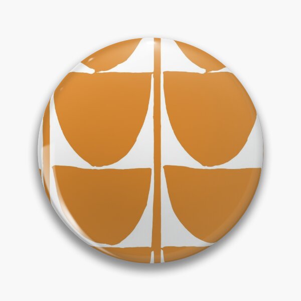 Item preview, Mid Century Mod Atomic orange and white abstract pattern designed and sold by beach4good.