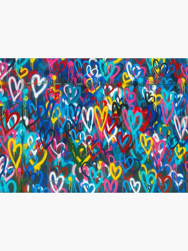 Graffiti Urban colorful graffiti city wall chaotic hearts pattern painting grunge rainbow love by iresist