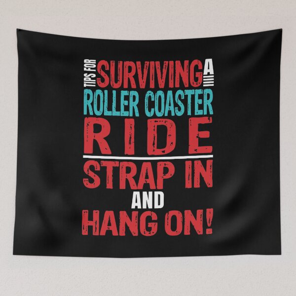 Item preview, Tips for surviving a roller coaster ride. Strap in and hang on! designed and sold by Gold Wings Tees.