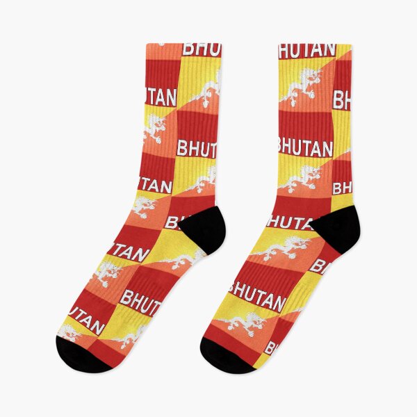 Item preview, Bhutan Flag Stained Glass Effect National Pride Design designed and sold by merchhost.