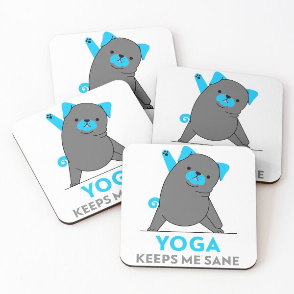 Item preview, Yoga keeps me sane- yoga dog- graphic design designed and sold by josephsteez.