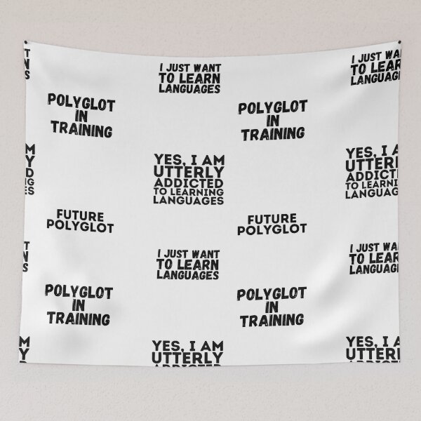 Item preview, ADDICTED TO LANGUAGE LEARNING Funny Cute Polyglot Pack designed and sold by a-little-ink.