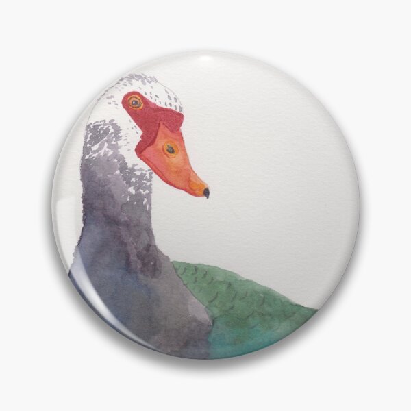 Item preview, Muscovy Duck watercolor bird painting designed and sold by TheWaterBirds.
