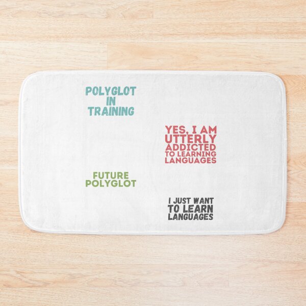 Item preview, Pastel ADDICTED TO LANGUAGE LEARNING Funny Cute Polyglot Pack designed and sold by a-little-ink.