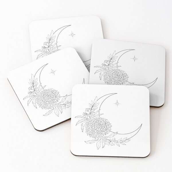 Item preview, Mystic Moon And Flowers designed and sold by RaianasHome.