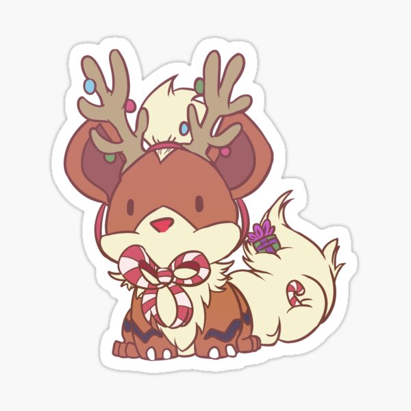 Item preview, Reindeer Growlithe designed and sold by kelsmister.
