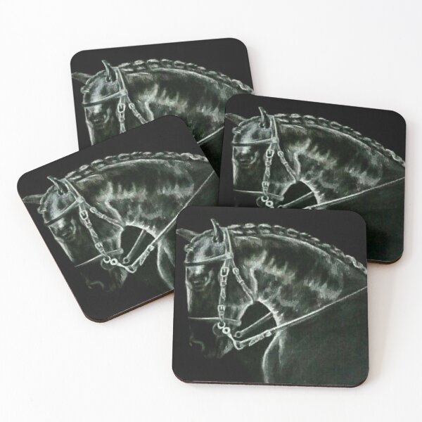 Item preview, Horse portrait white on black designed and sold by horseaddicted.