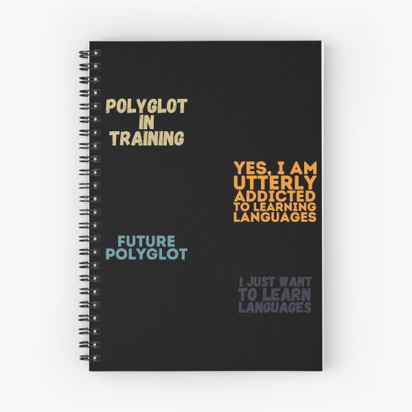 Item preview, Retro ADDICTED TO LANGUAGE LEARNING Funny Cute Polyglot Pack designed and sold by a-little-ink.