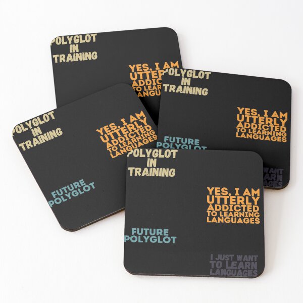 Item preview, Retro ADDICTED TO LANGUAGE LEARNING Funny Cute Polyglot Pack designed and sold by a-little-ink.