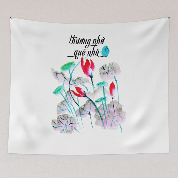 Item preview, Vietnam lotus art work typography designed and sold by weewhirlwind.