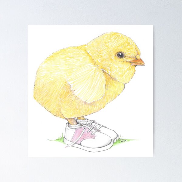 Item preview, Chick in baby saddle shoes designed and sold by JimsBirds.