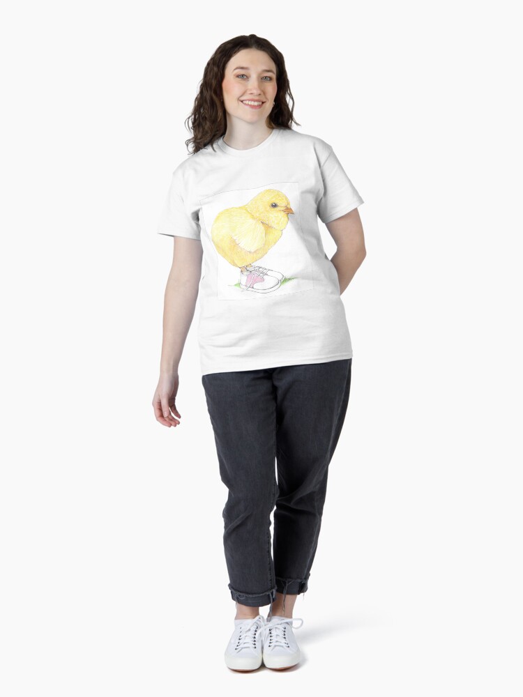 Thumbnail 4 of 7, Classic T-Shirt, Chick in baby saddle shoes designed and sold by JimsBirds.
