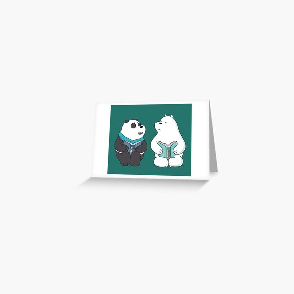 We Bare Bears Ice Bear And Panda Bear Greeting Card By Karamram Redbubble